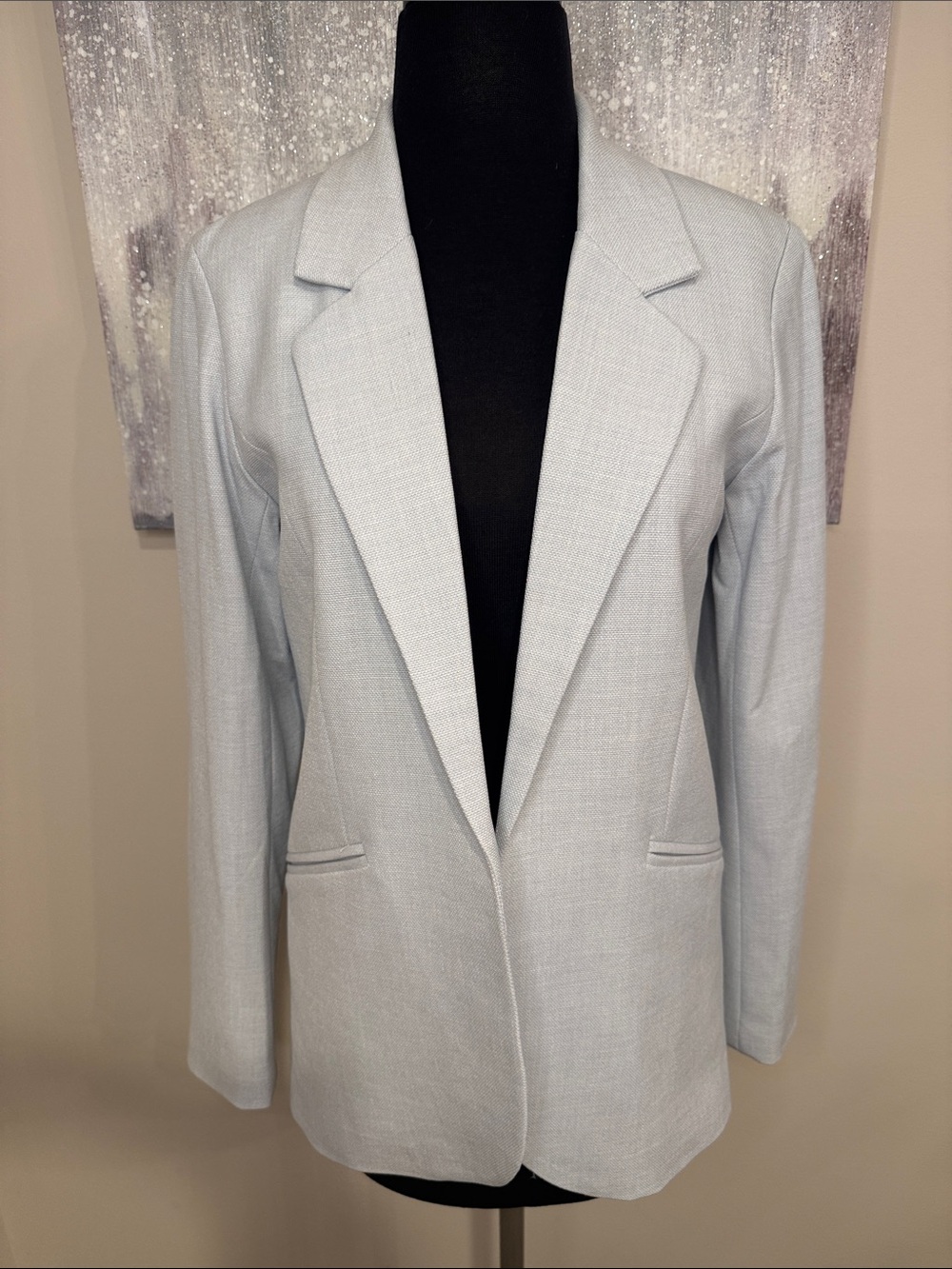 Joie baby blue Light Women's Blazer Jacket - Classic Tailored Coat size small